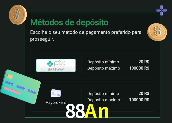 O cassino 88An oferece uma grande variedade de métodos de pagamento